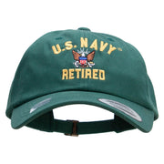 Officially Licensed United States Navy Retired Unstructured Low Profile 6 panel Cotton Cap - Spruce OSFM