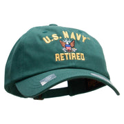 Officially Licensed United States Navy Retired Unstructured Low Profile 6 panel Cotton Cap - Spruce OSFM