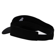 Duck Embroidered Cotton Twill Sun Visor - Black OSFM