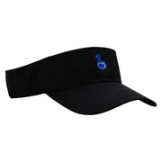 Duck Embroidered Cotton Twill Sun Visor - Black OSFM