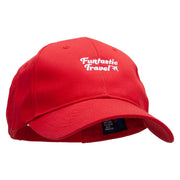 Funtastic Travel Embroidered New Low Profile Organic Cotton Cap - Red OSFM