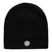 Little Vollyball Embroidered Short Beanie