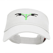 Handlebars Embroidered Cotton Twill Visor