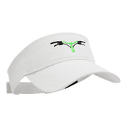 Handlebars Embroidered Cotton Twill Visor