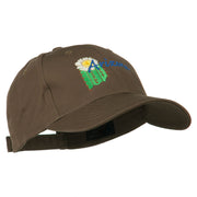 USA State Arizona Flower Embroidered Low Profile Cotton Cap