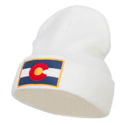 Colorado Flag Embroidered Long Beanie