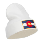 Colorado Flag Embroidered Long Beanie