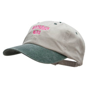 Birthday Girl Embroidered Pigment Dyed Wash Cap - Beige-Green OSFM