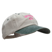 Birthday Girl Embroidered Pigment Dyed Wash Cap - Beige-Green OSFM