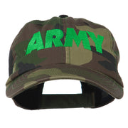 US Army Embroidered Enzyme Washed Camo Cap