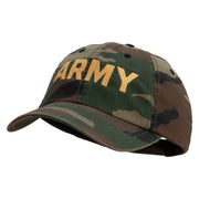 Licensed Wording of U.S Army Embroidered Enzyme Washed Camo Cap - Camo OSFM