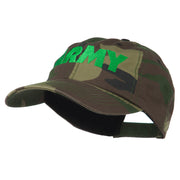 US Army Embroidered Enzyme Washed Camo Cap