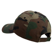 Licensed Wording of U.S Army Embroidered Enzyme Washed Camo Cap - Camo OSFM
