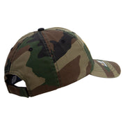 Licensed Wording of U.S Army Embroidered Enzyme Washed Camo Cap - Camo OSFM