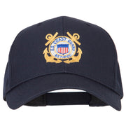 US Coast Guard Retired Anchors Embroidered Solid Cotton Pro Style Cap