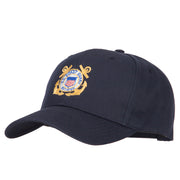 US Coast Guard Retired Anchors Embroidered Solid Cotton Pro Style Cap