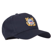 US Coast Guard Retired Anchors Embroidered Solid Cotton Pro Style Cap