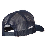 US Coast Guard Veteran Anchors Embroidered Solid Cotton Mesh Pro Cap