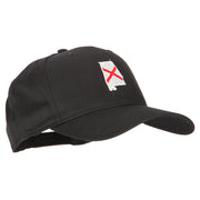 Alabama State Flag Map Embroidered Solid Cotton Pro Cap