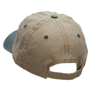 Sea Fishing Boat Embroidered Pigment Dyed Wash Cap - Khaki-Green OSFM