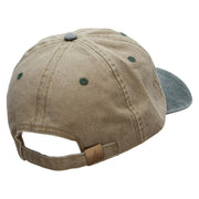 Sea Fishing Boat Embroidered Pigment Dyed Wash Cap - Khaki-Green OSFM