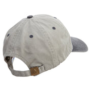 Veterinary Symbol Embroidered Pigment Dyed Wash Cap - Beige-Black OSFM