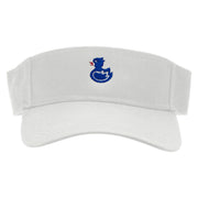 Duck Embroidered Cotton Twill Sun Visor - White OSFM