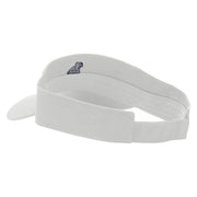 Duck Embroidered Cotton Twill Sun Visor - White OSFM