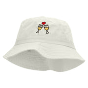 Cheers To Love Embroidered Bucket Hat