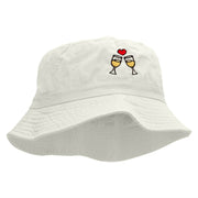 Cheers To Love Embroidered Bucket Hat