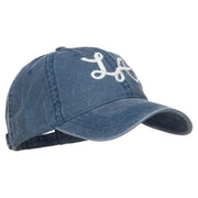 LA Embroidered Washed Buckled Cap