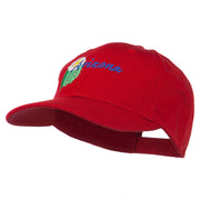 USA State Arizona Flower Embroidered Low Profile Cotton Cap