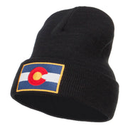 Colorado Flag Embroidered Long Beanie