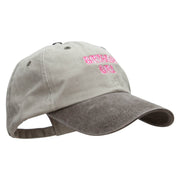 Birthday Girl Embroidered Pigment Dyed Wash Cap - Beige-Brown OSFM