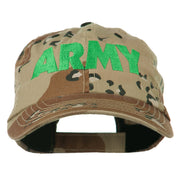 US Army Embroidered Enzyme Washed Camo Cap