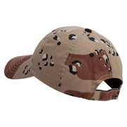 Licensed Wording of U.S Army Embroidered Enzyme Washed Camo Cap - Desert OSFM