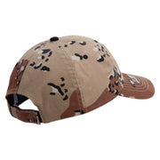 Licensed Wording of U.S Army Embroidered Enzyme Washed Camo Cap - Desert OSFM