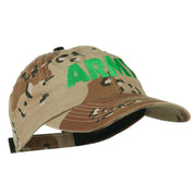 US Army Embroidered Enzyme Washed Camo Cap