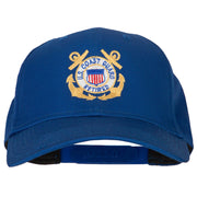 US Coast Guard Retired Anchors Embroidered Solid Cotton Pro Style Cap