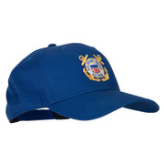 US Coast Guard Retired Anchors Embroidered Solid Cotton Pro Style Cap