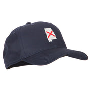 Alabama State Flag Map Embroidered Solid Cotton Pro Cap