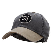 Bow and Arrow Insignia Embroidered Pigment Dyed Washed Cap