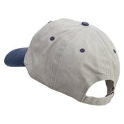 Veterinary Symbol Embroidered Pigment Dyed Wash Cap - Beige-Navy OSFM