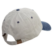 Veterinary Symbol Embroidered Pigment Dyed Wash Cap - Beige-Navy OSFM