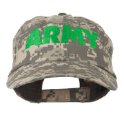 US Army Embroidered Enzyme Washed Camo Cap