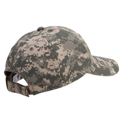 Licensed Wording of U.S Army Embroidered Enzyme Washed Camo Cap - Digital-Camo OSFM