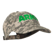 US Army Embroidered Enzyme Washed Camo Cap