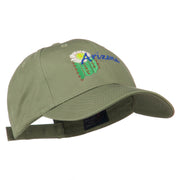 USA State Arizona Flower Embroidered Low Profile Cotton Cap