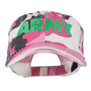 US Army Embroidered Enzyme Washed Camo Cap