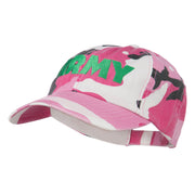 US Army Embroidered Enzyme Washed Camo Cap